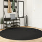 vidaXL Tapis HUARTE à poils courts doux et lavable noir Ø 200 cm