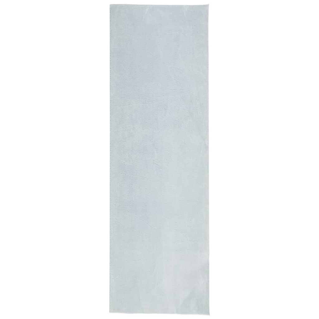 vidaXL Tapis HUARTE à poils courts doux et lavable bleu 80x250 cm