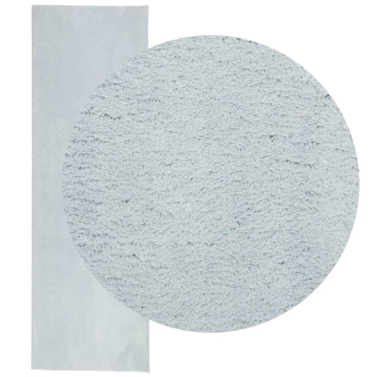 vidaXL Tapis HUARTE à poils courts doux et lavable bleu 80x250 cm