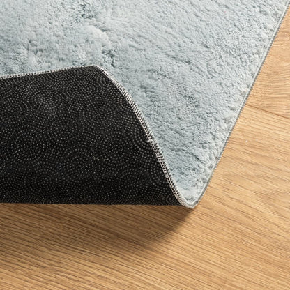 vidaXL Tapis HUARTE à poils courts doux et lavable bleu 80x250 cm