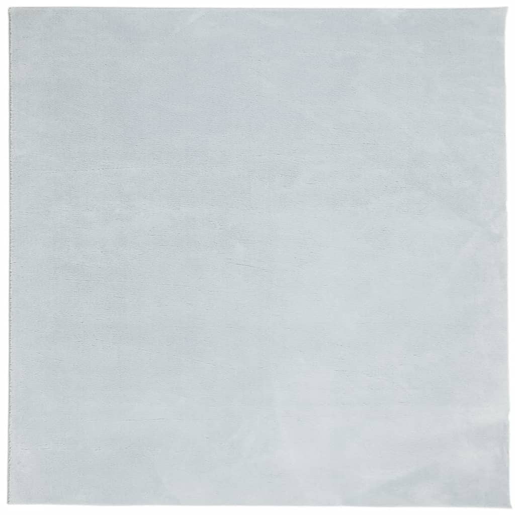 vidaXL Tapis HUARTE à poils courts doux et lavable bleu 160x160 cm