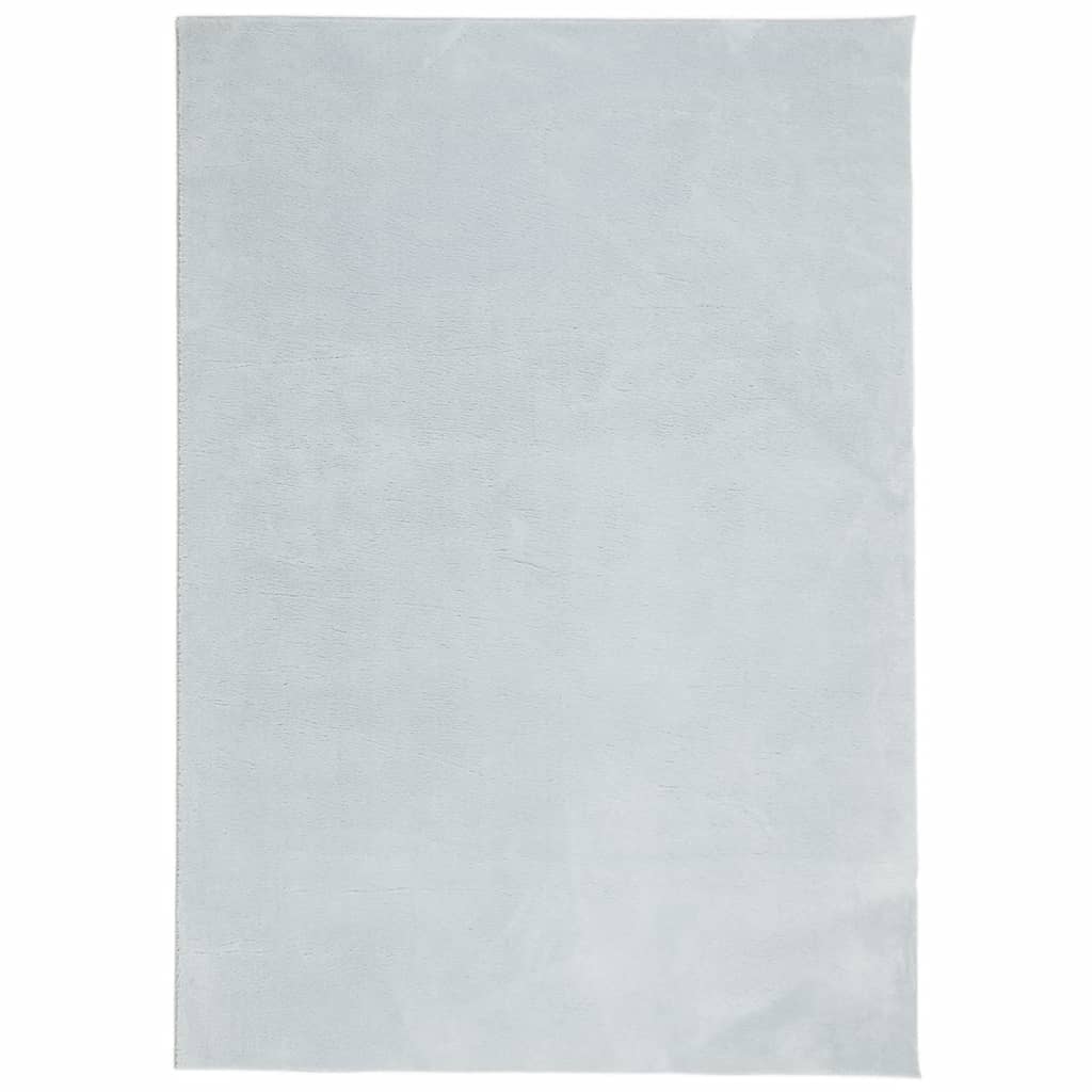 vidaXL Tapis HUARTE à poils courts doux et lavable bleu 160x230 cm