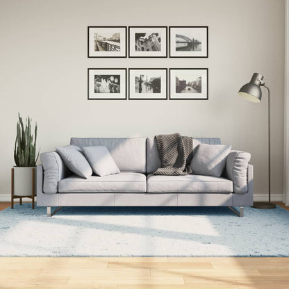 vidaXL Tapis HUARTE à poils courts doux et lavable bleu 160x230 cm