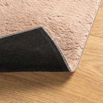 vidaXL Tapis HUARTE à poils courts doux lavable rouge clair 160x230 cm