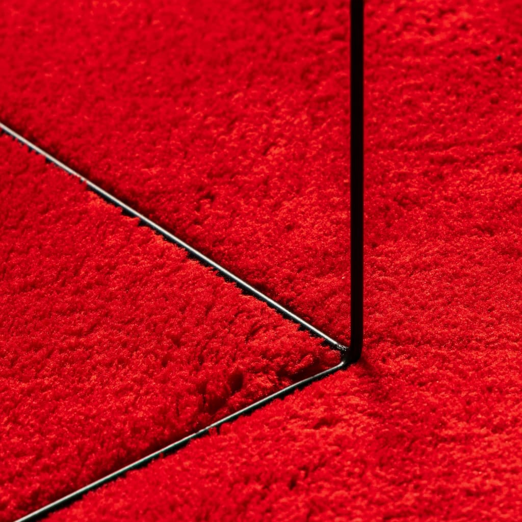 vidaXL Tapis HUARTE à poils courts doux et lavable rouge 160x230 cm