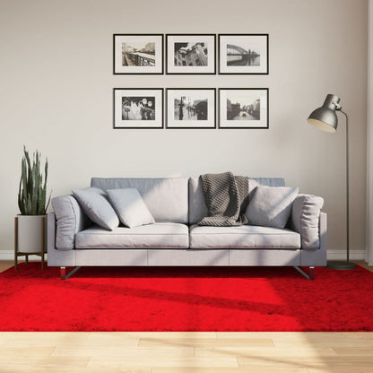 vidaXL Tapis HUARTE à poils courts doux et lavable rouge 160x230 cm