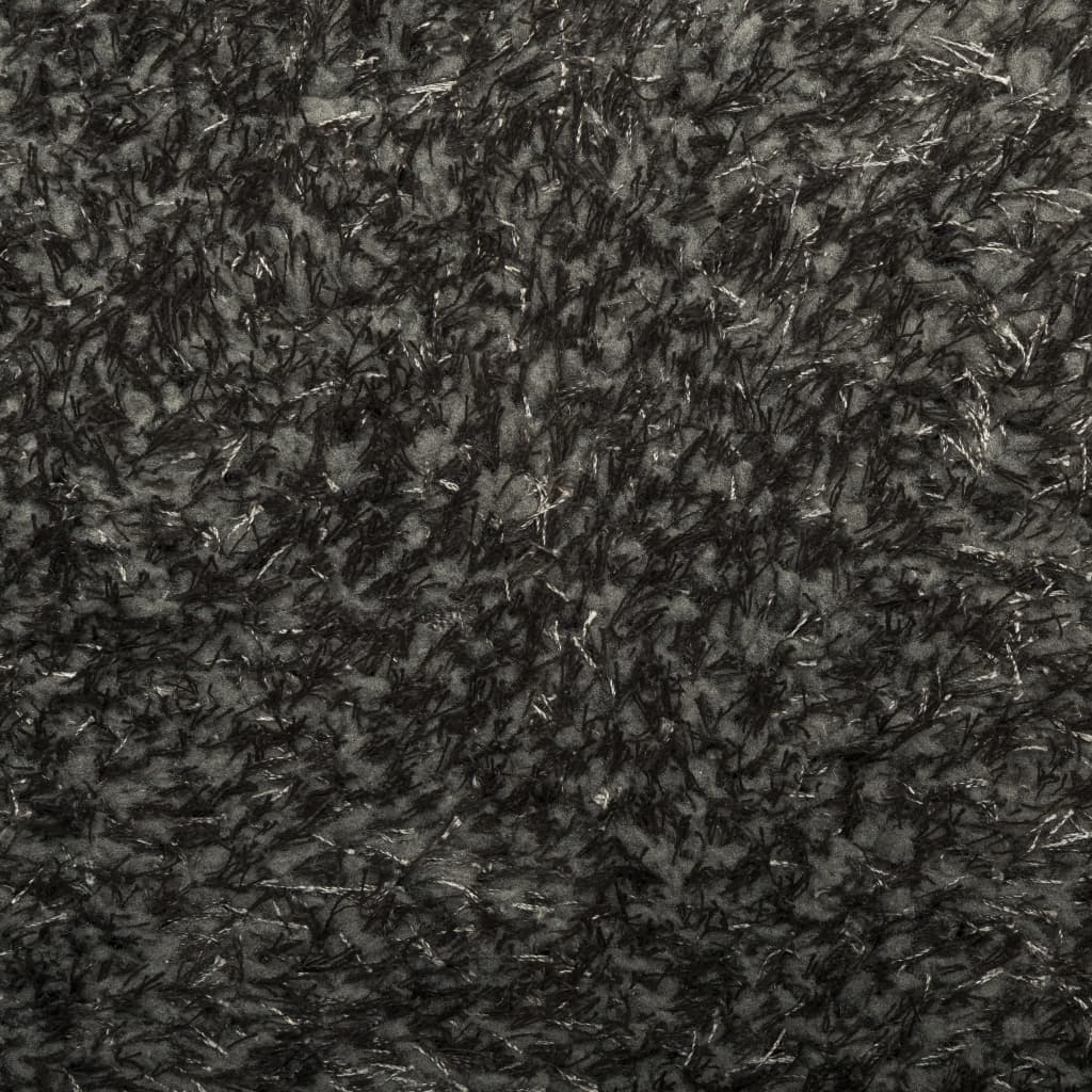 vidaXL Tapis ISTAN à poils longs aspect brillant anthracite 140x200 cm