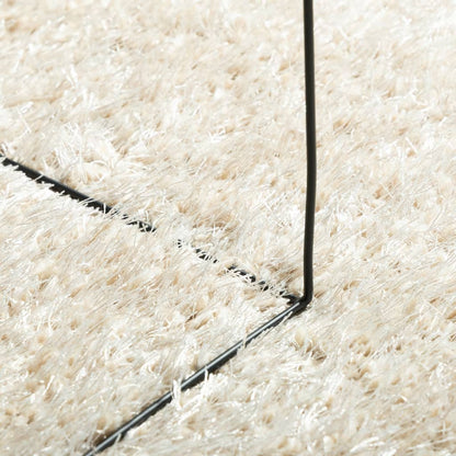 vidaXL Tapis ISTAN à poils longs aspect brillant crème 140x200 cm