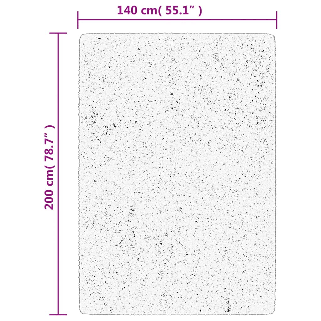 vidaXL Tapis ISTAN à poils longs aspect brillant crème 140x200 cm