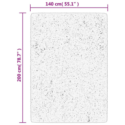 vidaXL Tapis ISTAN à poils longs aspect brillant crème 140x200 cm