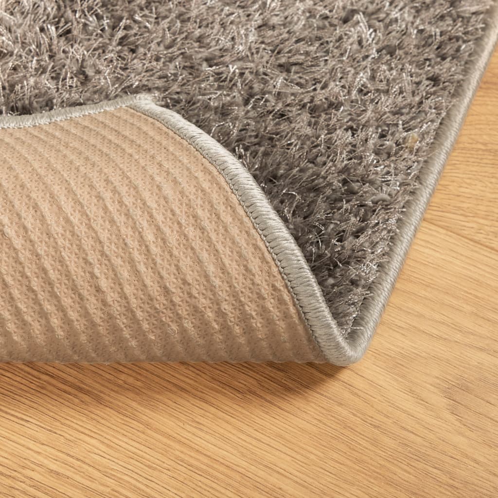 vidaXL Tapis ISTAN à poils longs aspect brillant gris 120x170 cm