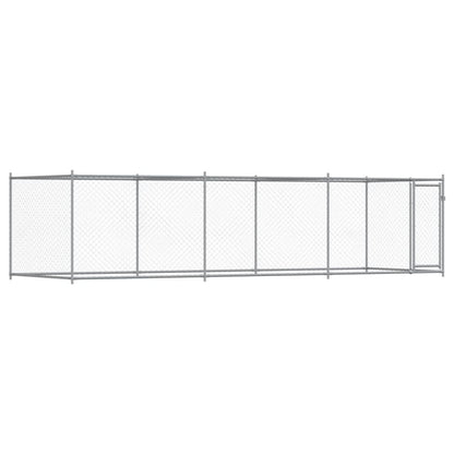 vidaXL Cage pour chien avec porte gris 6x2x1,5 m acier galvanisé
