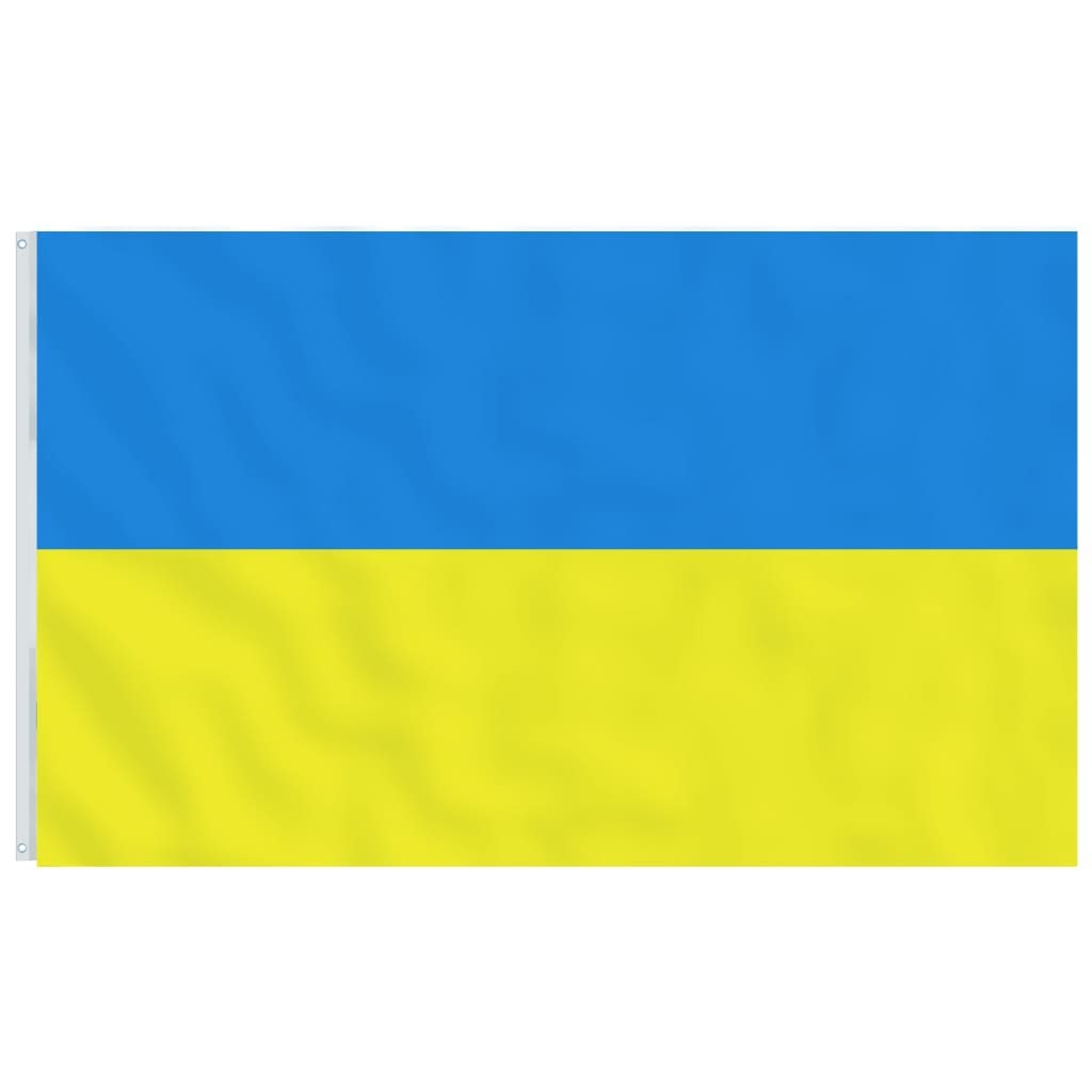 vidaXL Drapeau de l'Ukraine et mât 5,55 m aluminium