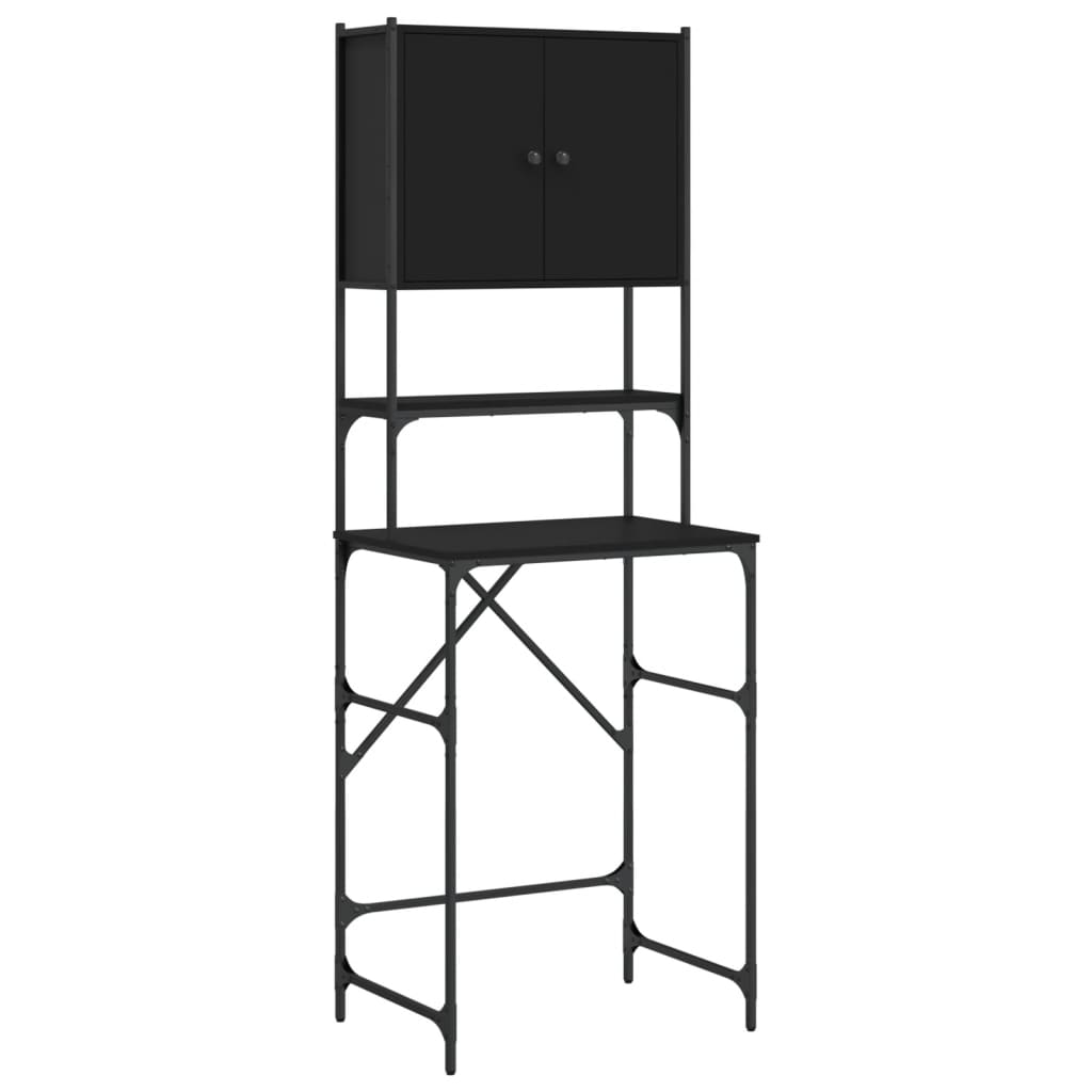 vidaXL Armoire de machine à laver noir 68x48,5x194 cm