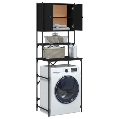 vidaXL Armoire de machine à laver noir 68x48,5x194 cm