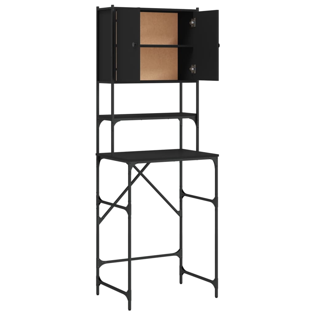 vidaXL Armoire de machine à laver noir 68x48,5x194 cm