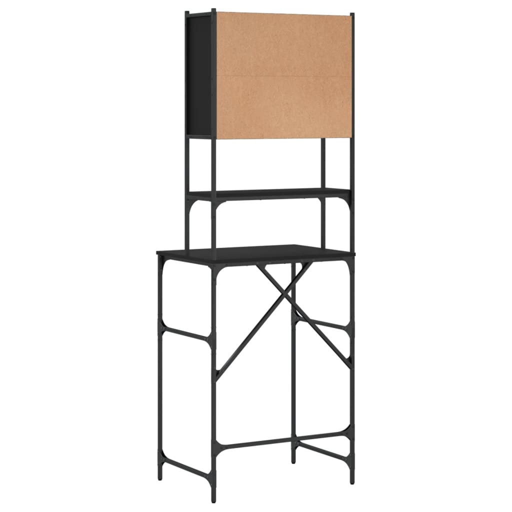 vidaXL Armoire de machine à laver noir 68x48,5x194 cm