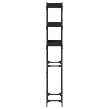 vidaXL Étagère de lave-linge noir 67x25x163 cm bois d'ingénierie