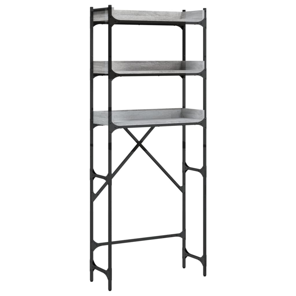 vidaXL Étagère de lave-linge sonoma gris 67x25x163 cm bois ingénierie