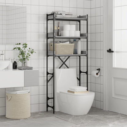 vidaXL Étagère de lave-linge sonoma gris 67x25x163 cm bois ingénierie