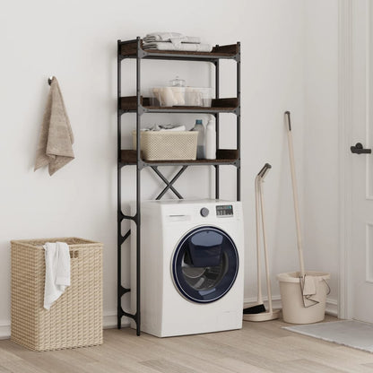 vidaXL Étagère de lave-linge chêne marron 67x25x163 cm bois ingénierie