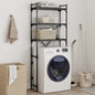 vidaXL Étagère de lave-linge noir 67x25x163 cm bois d'ingénierie