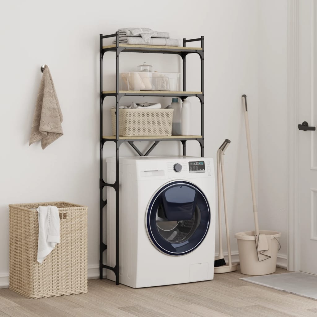 vidaXL Étagère de lave-linge chêne sonoma 67x25x163 cm bois ingénierie