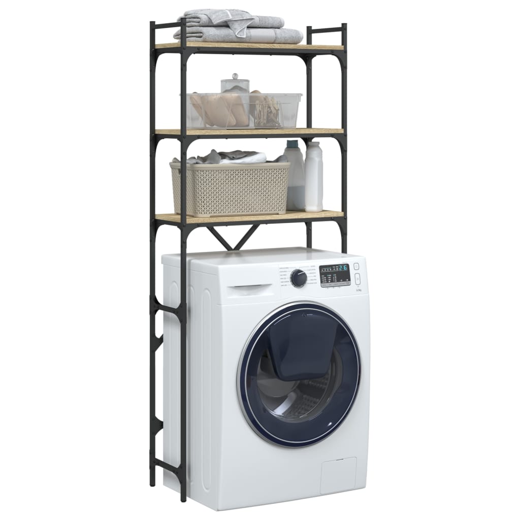 vidaXL Étagère de lave-linge chêne sonoma 67x25x163 cm bois ingénierie