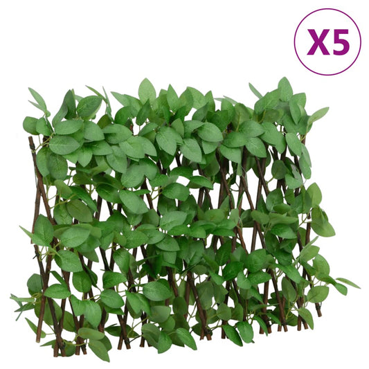 vidaXL Treillis de lierre artificiel extensible 5 pcs vert 180x30 cm