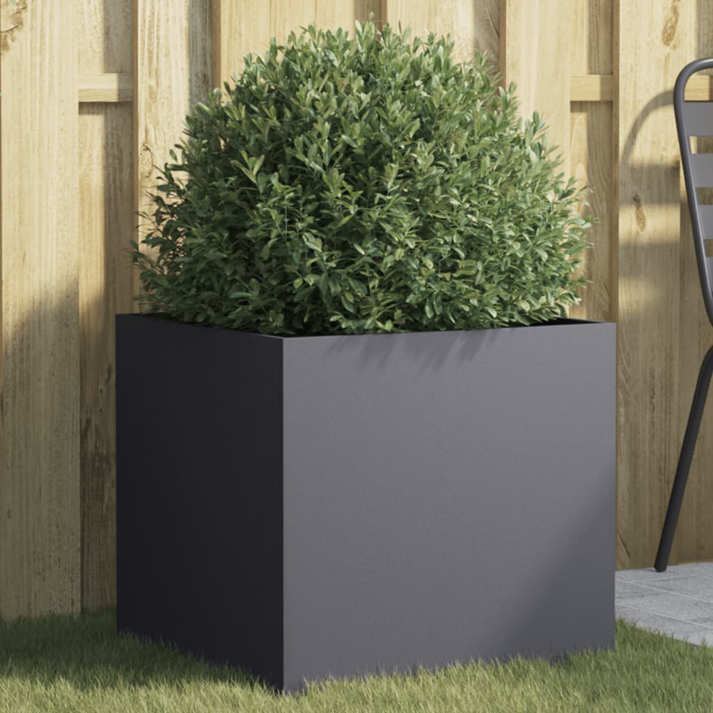 vidaXL Jardinière anthracite 49x47x46 cm acier laminé à froid