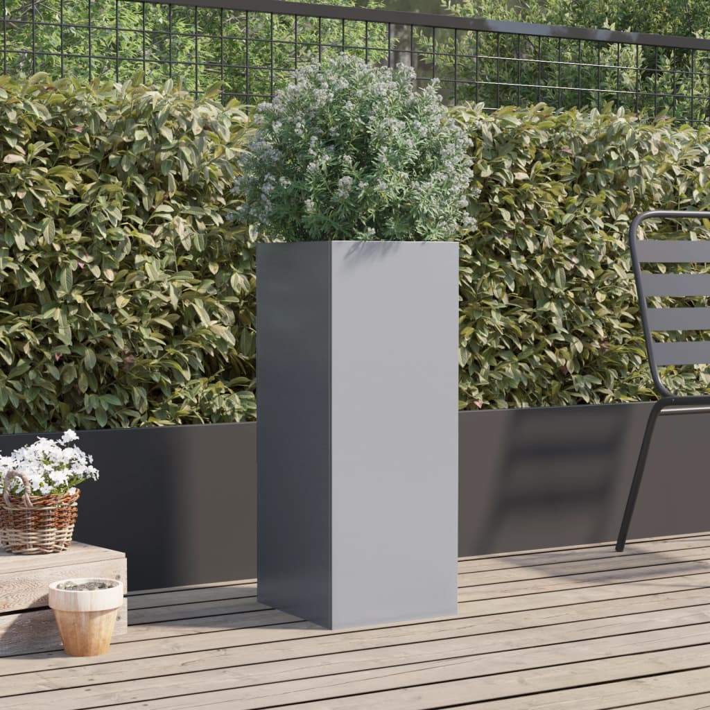 vidaXL Jardinière argenté 32x27,5x75 cm acier galvanisé