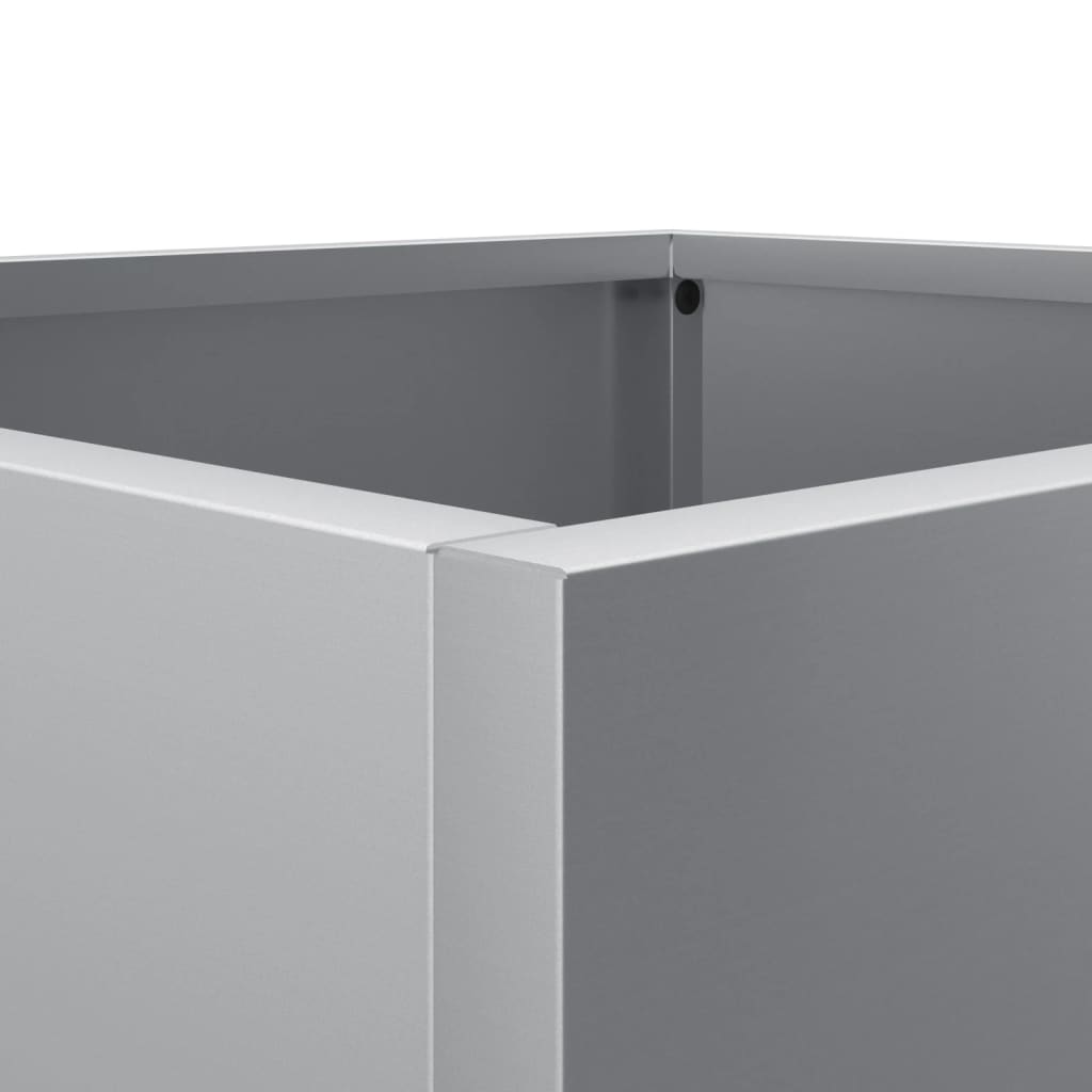 vidaXL Jardinière argenté 32x27,5x75 cm acier galvanisé