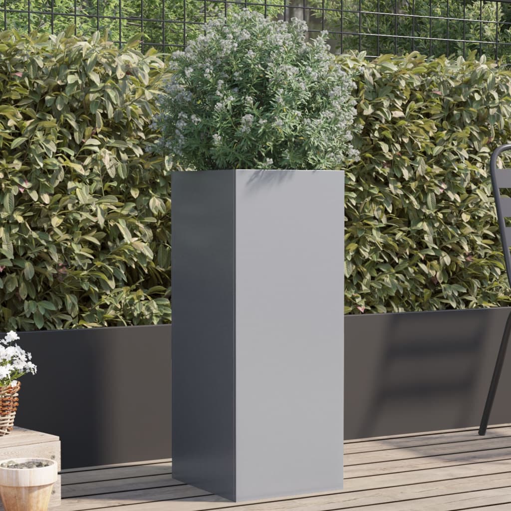 vidaXL Jardinière argenté 32x27,5x75 cm acier galvanisé