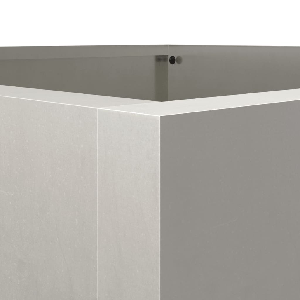 vidaXL Jardinière argenté 42x38x75 cm acier inoxydable