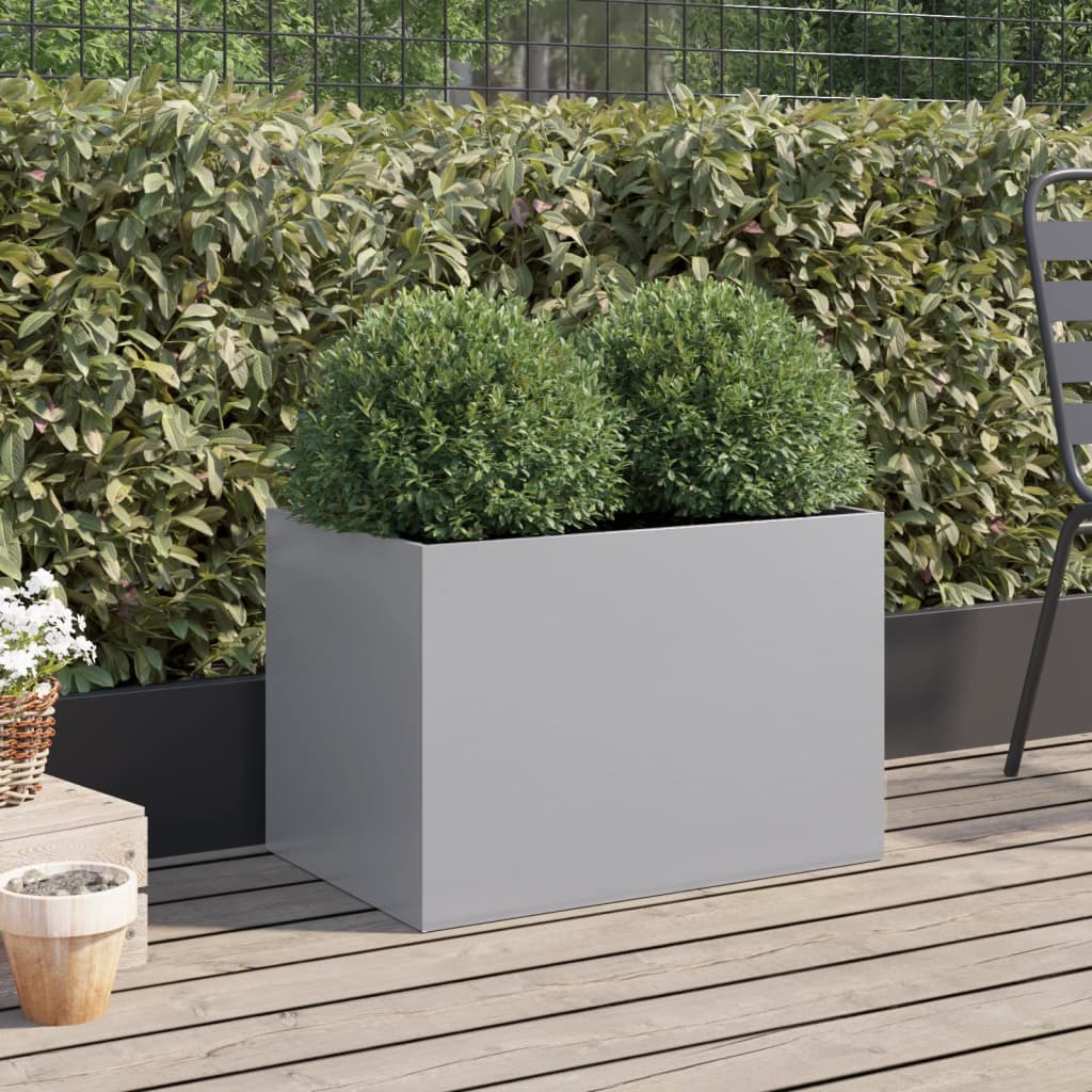 vidaXL Jardinière argenté 62x40x39 cm acier galvanisé