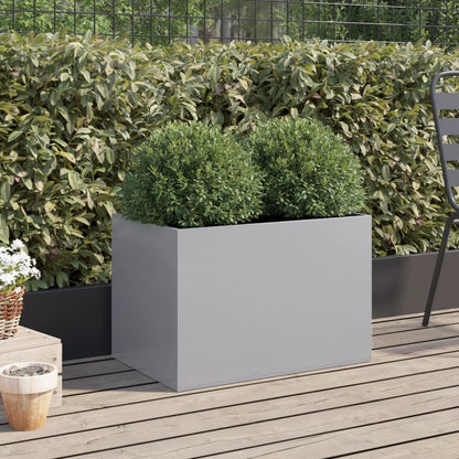 vidaXL Jardinière argenté 62x40x39 cm acier galvanisé