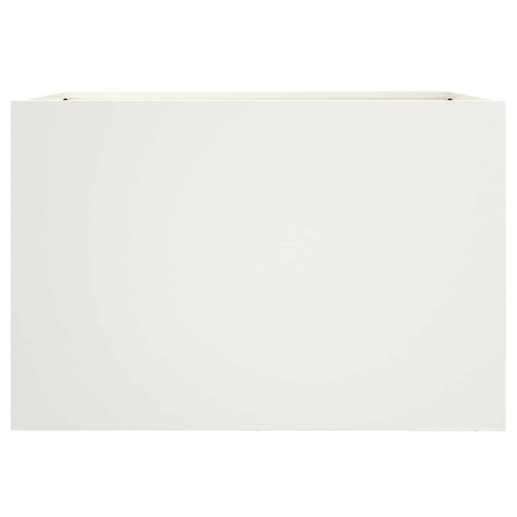 vidaXL Jardinière blanc 62x47x46 cm acier laminé à froid