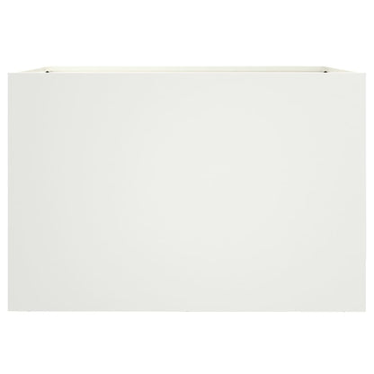 vidaXL Jardinière blanc 62x47x46 cm acier laminé à froid