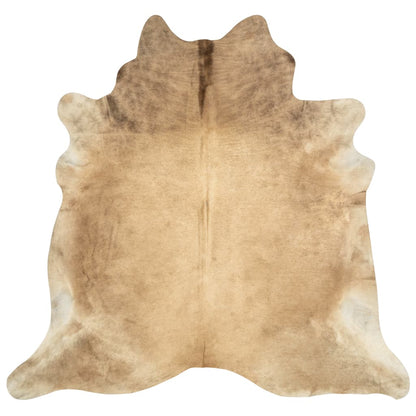 vidaXL Tapis en peau de vache véritable beige 180x220 cm
