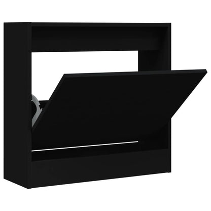 vidaXL Armoire à chaussures noir 60x21x57 cm bois d'ingénierie
