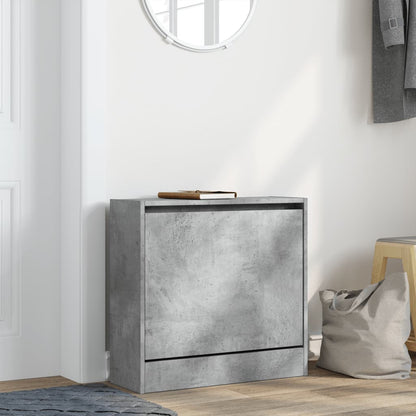 vidaXL Armoire à chaussures gris béton 60x21x57 cm bois d'ingénierie