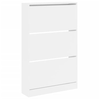 vidaXL Armoire à chaussures blanc 80x21x125,5 cm bois d'ingénierie