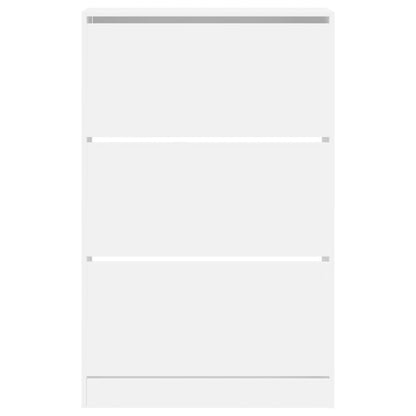 vidaXL Armoire à chaussures blanc 80x21x125,5 cm bois d'ingénierie