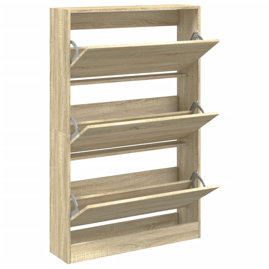 vidaXL Armoire à chaussures chêne sonoma 80x21x125,5cm bois ingénierie