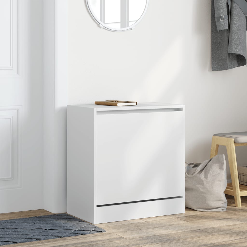 vidaXL Armoire à chaussures blanc 60x34x63,5 cm bois d'ingénierie