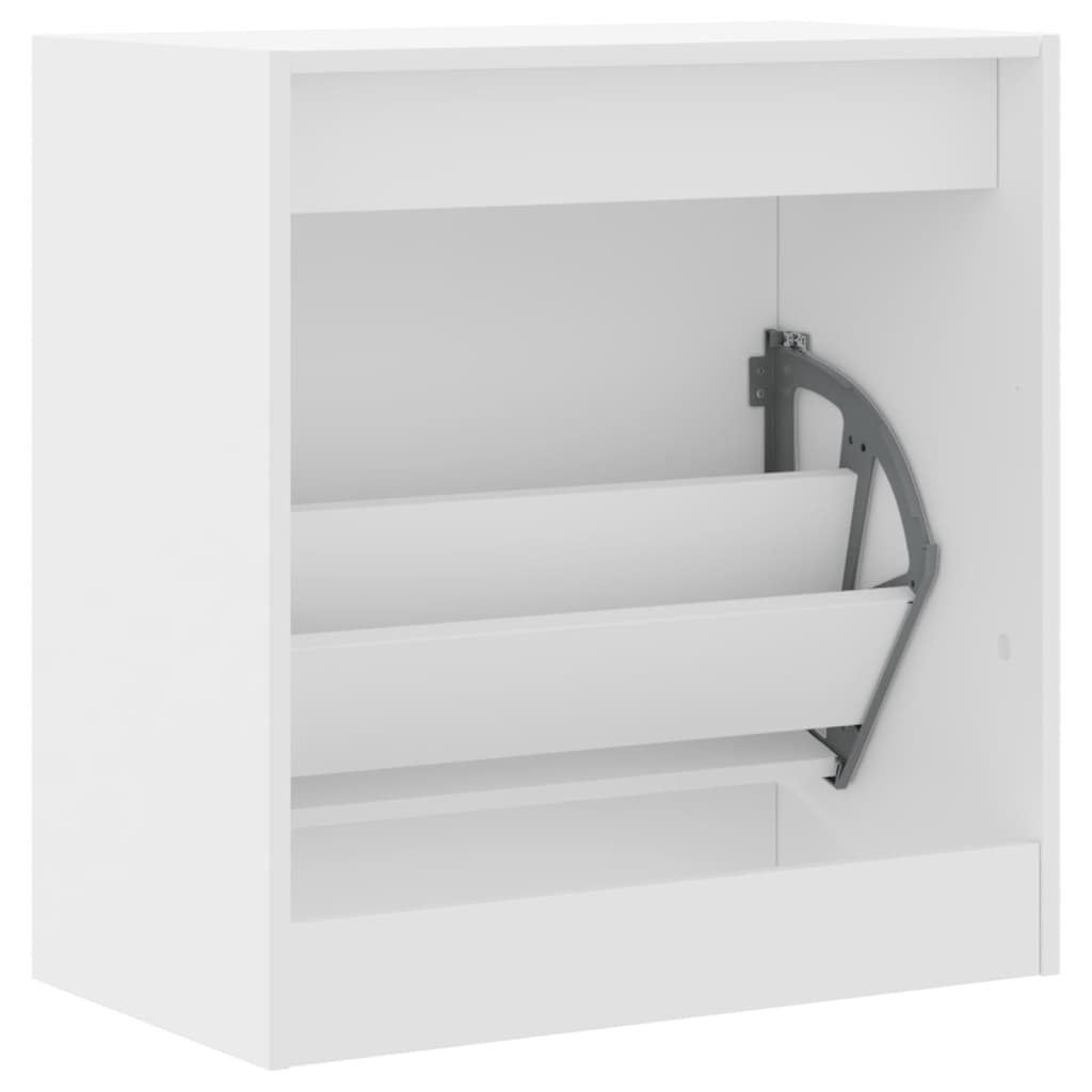 vidaXL Armoire à chaussures blanc 60x34x63,5 cm bois d'ingénierie
