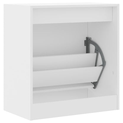 vidaXL Armoire à chaussures blanc 60x34x63,5 cm bois d'ingénierie