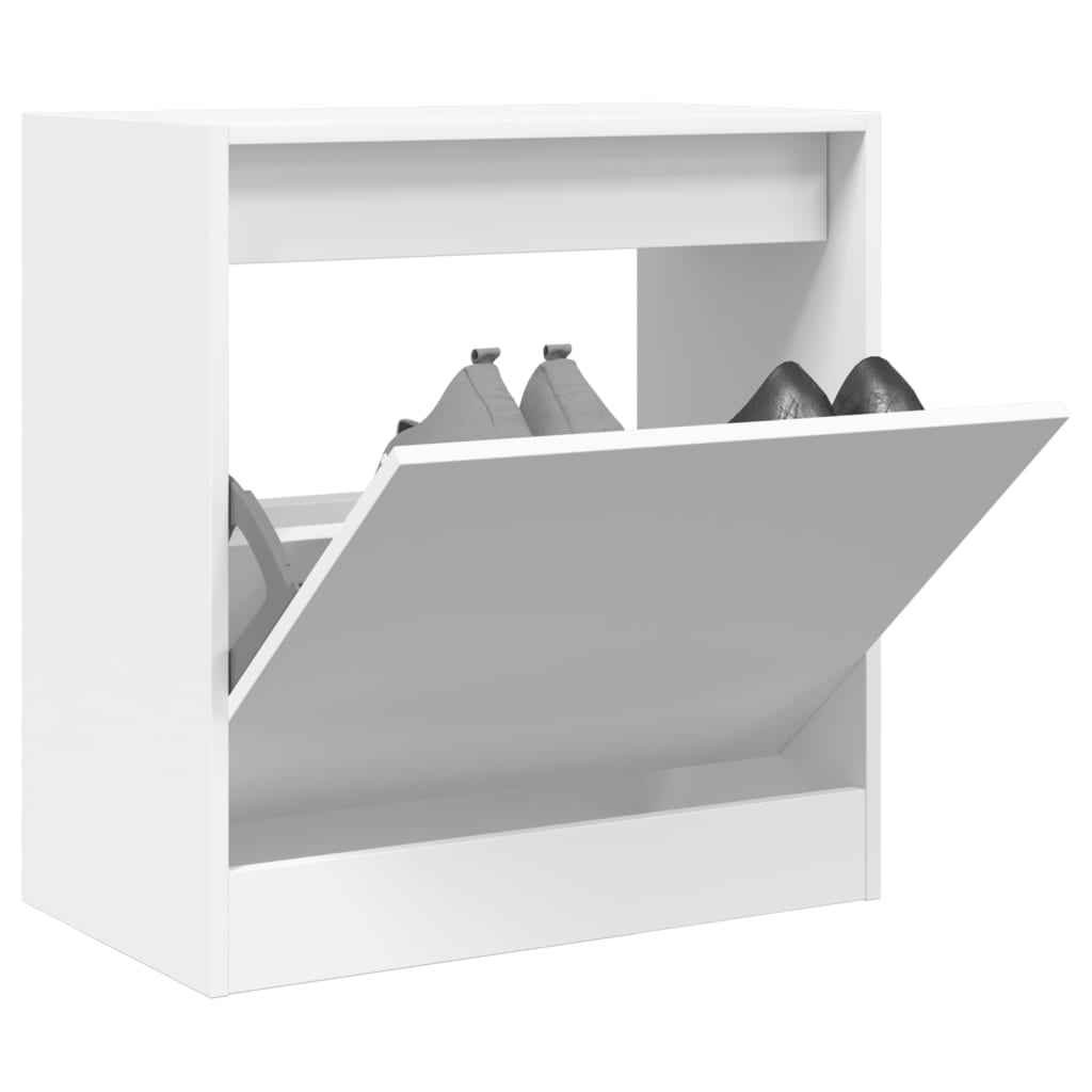 vidaXL Armoire à chaussures blanc 60x34x63,5 cm bois d'ingénierie