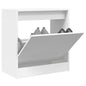 vidaXL Armoire à chaussures blanc 60x34x63,5 cm bois d'ingénierie
