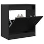 vidaXL Armoire à chaussures noir 60x34x63,5 cm bois d'ingénierie